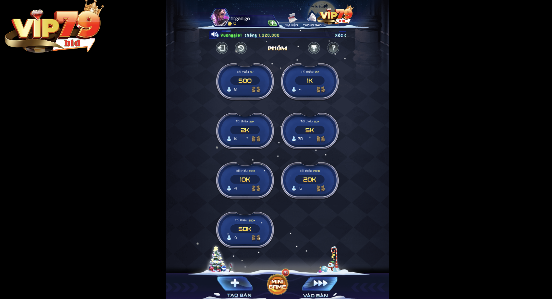 Game bài phỏm tại Vip79